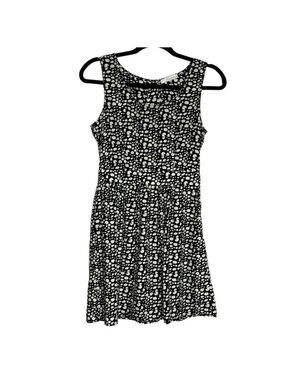 Freebird Black & Cream Print Open Back Sleeveless Dress, size S